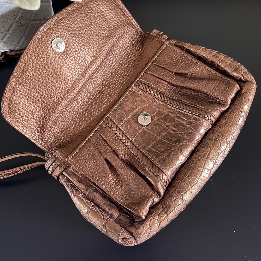 Brighton Bronze Croc Embossed Crossbody - Picture 10 of 10